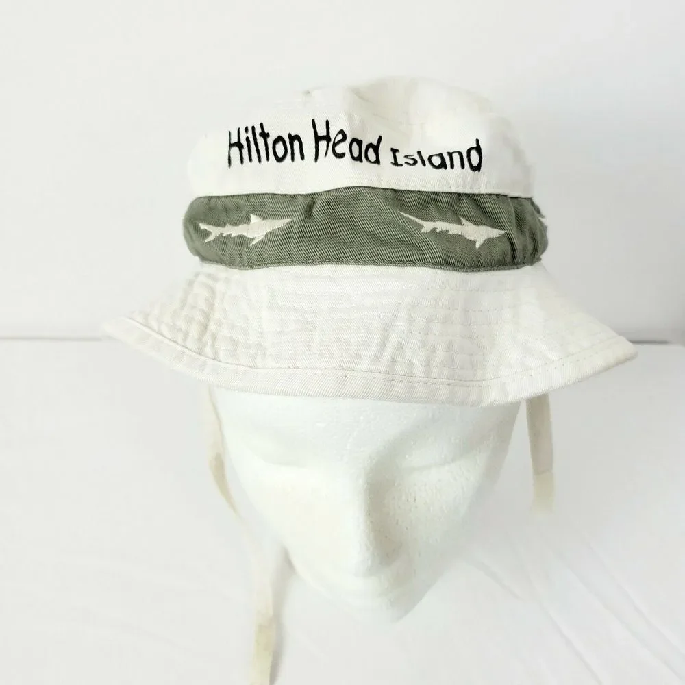 Royal Reservation Shark Bucket Hat with‎ Chin Strap Toddler Size Hilton Head SC